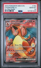 🔥 2023 Pokemon 151 Charizard ex #183 Ultra Rare PSA 10 GEM MINT 🔥 picture