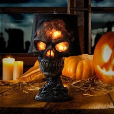 Halloween Skull LED Table Lamp – Gothic Horror Home Decor Night Light picture
