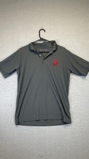 Indiana Hoosiers Shirt Mens Medium Gray NCAA College Basketball Polo Golf picture