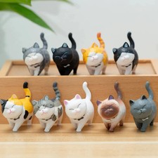 9pcs Cute Cat Ornaments Set, Kawaii Desktop Decor for Home Office, Mini Cat picture