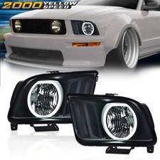 Fit For 2005-2009 Ford Mustang Headlights Replacement Lamps Left + Right Side picture