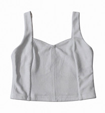 Lululemon Ribbed Softstreme Sweetheart Tank Top Light Vapor Medium W1EVIS picture