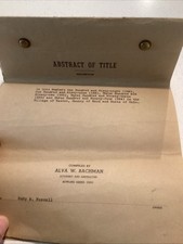 Abstract of Title for Property in Weston, Ohio (1839–1945) picture