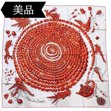 Hermes Carre 90 Silk Scarf Reve de Corail Multicolor Tag Authentic Japan picture
