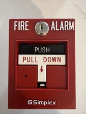 Simplex 4099-9006 IDNet Addressable Fire Alarm Pull Station 596B Push Pull Down picture