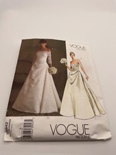 Vogue Patterns V1032 Womens Wedding Dress With Or Without Train A 6 8 10 picture
