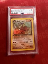 Pokemon TCG 2000 Team Rocket Dark Dugtrio 6/82 Holo 1st Ed PSA 6 ENG picture