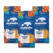 Manatee Gourmet Coffee Caribbean Delight, Medium Roast, Ground, 12 oz. (3 Pack) picture