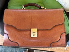 Rare Frank Clegg Captains Briefcase Used Made In USA Great Crafsmanship picture
