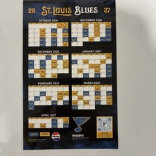 St. Louis Blues 2026-2027 Magnet Schedule hockey Preseason  picture