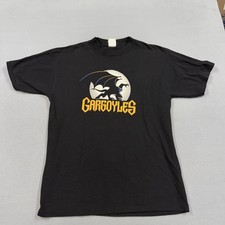Vintage Gargoyles Shirt Mens XL Black Logo Graphic Slogan Back Disney Tee picture