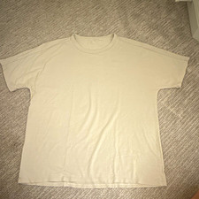 Lululemon Men's Tan Solid Crew Neck Short Sleeve T-Shirt Size L Regular picture