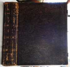 1867 antique LARGE BIBLE DAVID F. GRESH reading pa PHILADELPHIA IMPRINT picture