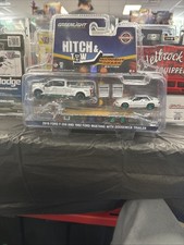 🔥🏁GREENLIGHT HITCH & TOW MIDNIGHT DRAGS CHASE 2019 FORD F-350 & 1992 MUSTANG picture