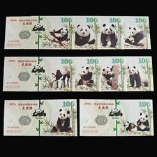 Panda Commemorate Note Set of 10 Pcs 2015 - 2024 BRAND NEW UNC  picture