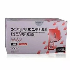 GC FUJI PLUS LUTING CEMENT YELLOW - 50 CAPSULES Long Expiry... picture