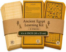 Set 10 Egyptian  Paper 4X6 Inch (10X15 Cm) - Ancient Alphabets  Sheets-Papyri fo picture