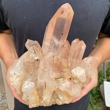 7.1lb Natural Clear White Crystal Quartz Cluster Rough Healing Specimen picture