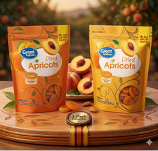 New Great Value Dried Apricots, 16 Oz (2 Pack) picture