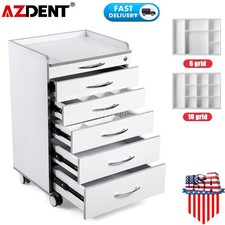 1X Dental Lab Mobile Storage Cabinet Cart 5 Drawers Medical Utility Trolley Cart picture