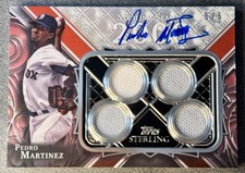Pedro Martinez 2022 Topps Sterling Red Color Match BOOKEND Auto 5/5 Red Sox picture