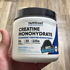 Nutricost Performance Creatine Monohydrate Powder Light Citrus 30 Servings 8 oz picture
