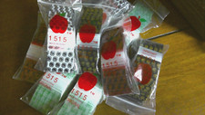 Apple Baggie 500 Assorted Design Mini Ziploc #1515 (5 Packs of 100=500 AUTHENTIC picture