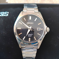 Seiko Men’s Automatic 23J 100m Black Dial Date Stainless Steel Bracelet Watch picture