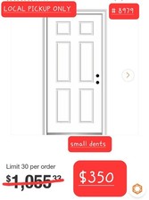 ➿️ MMI DOOR 36in.x96in. 6-Panel Painted Majestic Left-Hand Steel Exterior Door picture
