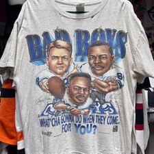 Vintage 1994 NFL Dallas Cowboys Bad Boys Xplosion caricature Shirt VK17460 picture