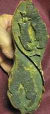 Antique Indian Hand Carved Wooden Textile Block 19th C. Border Stamp Nice Patina picture