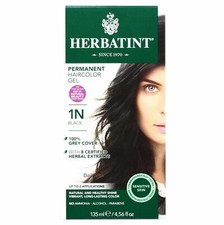 Herbatint Permanent Herbal Hair Color Gel 1N Black 4.56 Ounce picture
