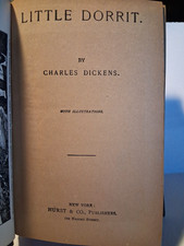 Antique 1880s Little Dorrit Charles Dickens Hardcover Book 122 Nassau St Hurst picture