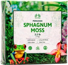 Peruvian Sphagnum Moss, 1 kg/2.2 lb, 3A premium long fiber, ***JUST ARRIVED*** picture