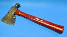 VINTAGE PLUMB Red Handle Carpenter Roofing Hatchet Hammer CLEAN SOLID picture