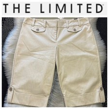 NWT The Limited Drew Fit Stripe Shorts Size 12 Nice 13” Seam  picture