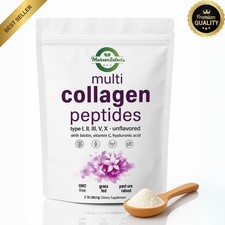 Multi Collagen Peptides Powder 2LB Hydrolyzed Types I II III V X Hair Skin Nail picture