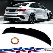 HIGHKICK PSM STYLE GLOSS BLACK TRUNK SPOILER FOR 2022-2026 AUDI A3 S3 RS3 SEDAN picture