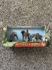 Safari Ltd. Mothers and Babies Realistic Plastic Animals Chimp, Baboon, Anteater picture