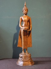 Huge Antique Bronze Buddha Statue. Alms tradition. 20th Century, 50cm H. 3.5 KG. picture