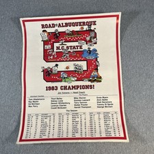 RARE Vintage 1983 NC State Wolfpack Road To Albuquerque Poster Print picture