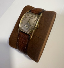 Hamilton Vintage 1950sGold Filled Rectangle Manual Wind Silver Dial Small Sec picture