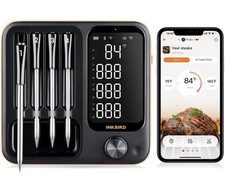 INKBIRD Truly Wireless Meat Thermometer with 4 Probes,Bluetooth with Backlit LCD picture