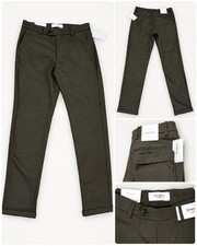 Les Deux Como Herringbone Suit Pants 30x30 Olive Night NWT picture
