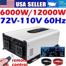 6000W 12000W Max 72V to 120V 60Hz Pure Sine Wave Power Inverter Remote Terminal picture