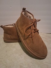 UGG Neumel 3236 Chestnut Suede Chukka Boots Lace Up Shearling Lined Men's US 11 picture