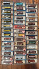41 Vintage Con-Cor N Scale Boxcars Original Boxes C&O NYC B&O PRR Freight Lot picture