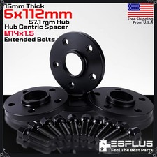 4 Pcs 15mm Volkswagen 5x112 57.1mm Hub Centric Spacer Fit Golf/ID/Jetta/Passat picture
