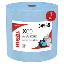WypAll GeneralClean X60 Multi-Task Cleaning Cloths, 1100 Towels 1 Roll, Blue picture