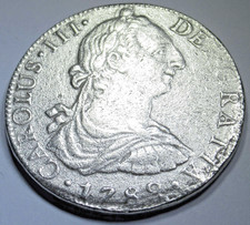 1782 El Cazador Shipwreck Spanish Mexico 8 Reales 1700's Colonial Dollar 8R Coin picture